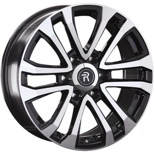 Колесный диск Replay HV48 7.5xR18 6x139.7 ET42 DIA75.1 черный глянцевый с полированной лицевой частью