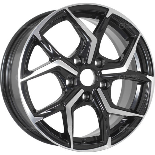 Колесный диск WUP Up120 6.5xR16 5x114.3 ET40 DIA66.1 черный глянцевый с полированными элементами лицевой поверхности