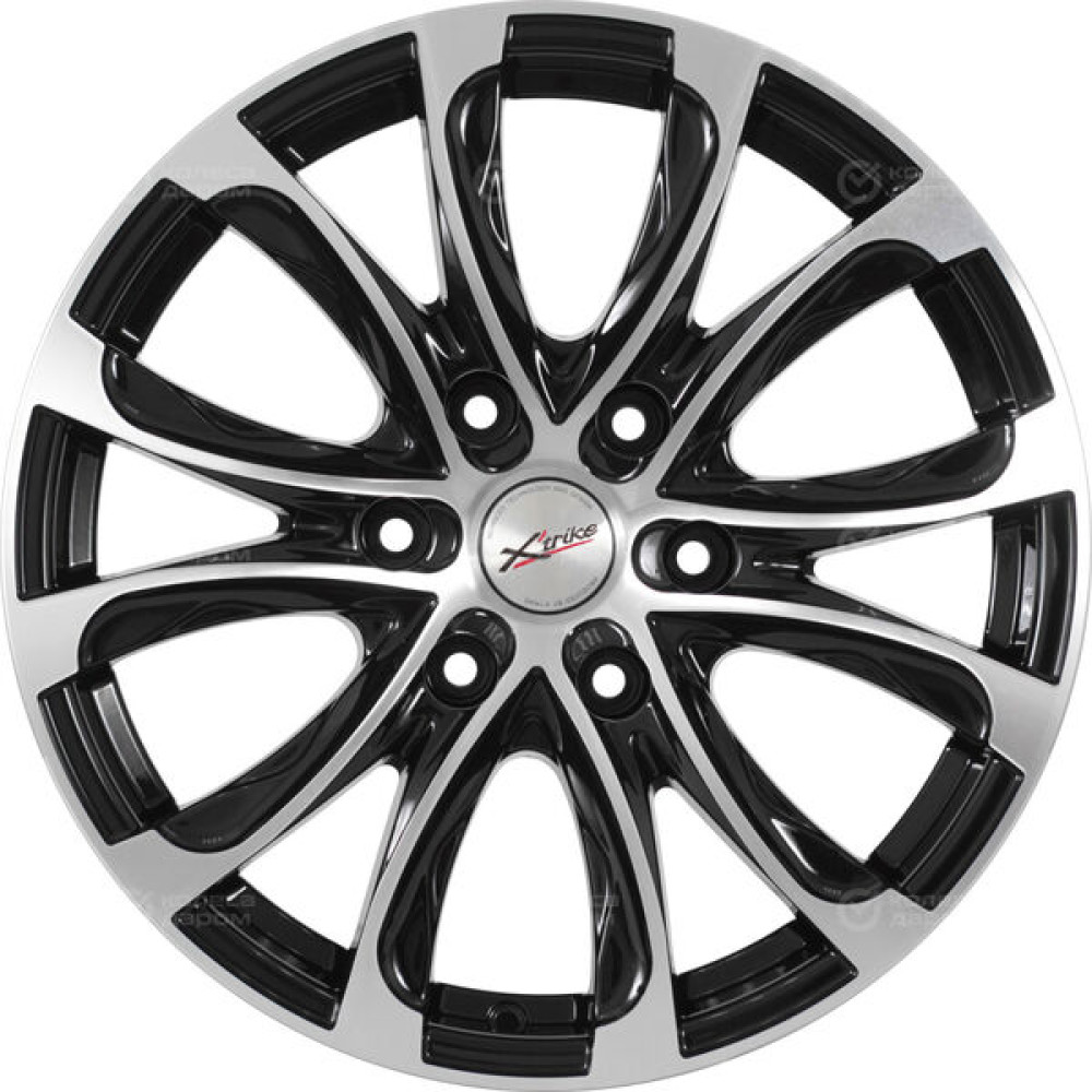Колесный диск X-trike X134 8xR18 6x139.7 ET36 DIA100.1 черный глянцевый с полированной лицевой поверхностью