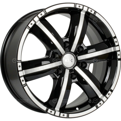 Колесный диск КиК Окинава-оригинал 7.5xR17 6x139.7 ET25 DIA106.1 черный глянцевый с полированными элементами лицевой поверхности