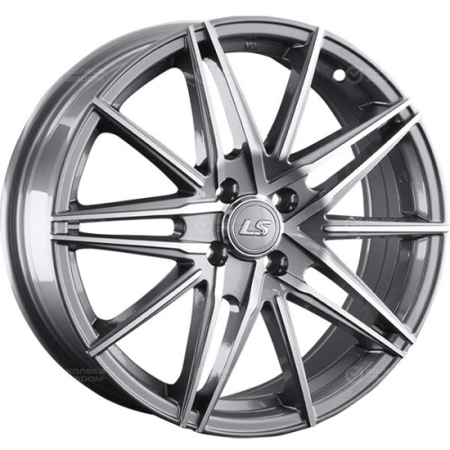 Колесный диск LS 957 6.5xR17 4x100 ET50 DIA60.1 насыщенный темно-серый полностью полированный