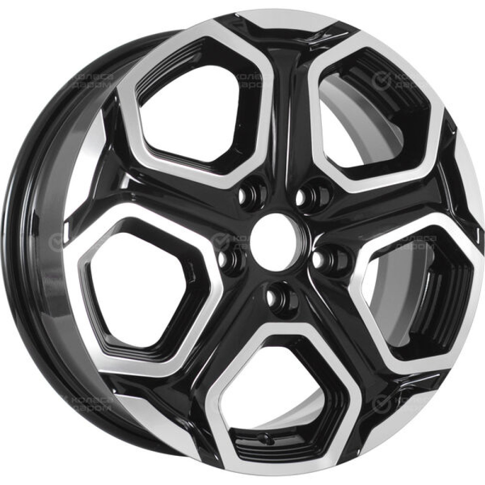 Колесный диск Carwel Бала 241 6.5xR16 5x114.3 ET40 DIA60.1 чёрный глянцевый с полированной лицевой поверхностью