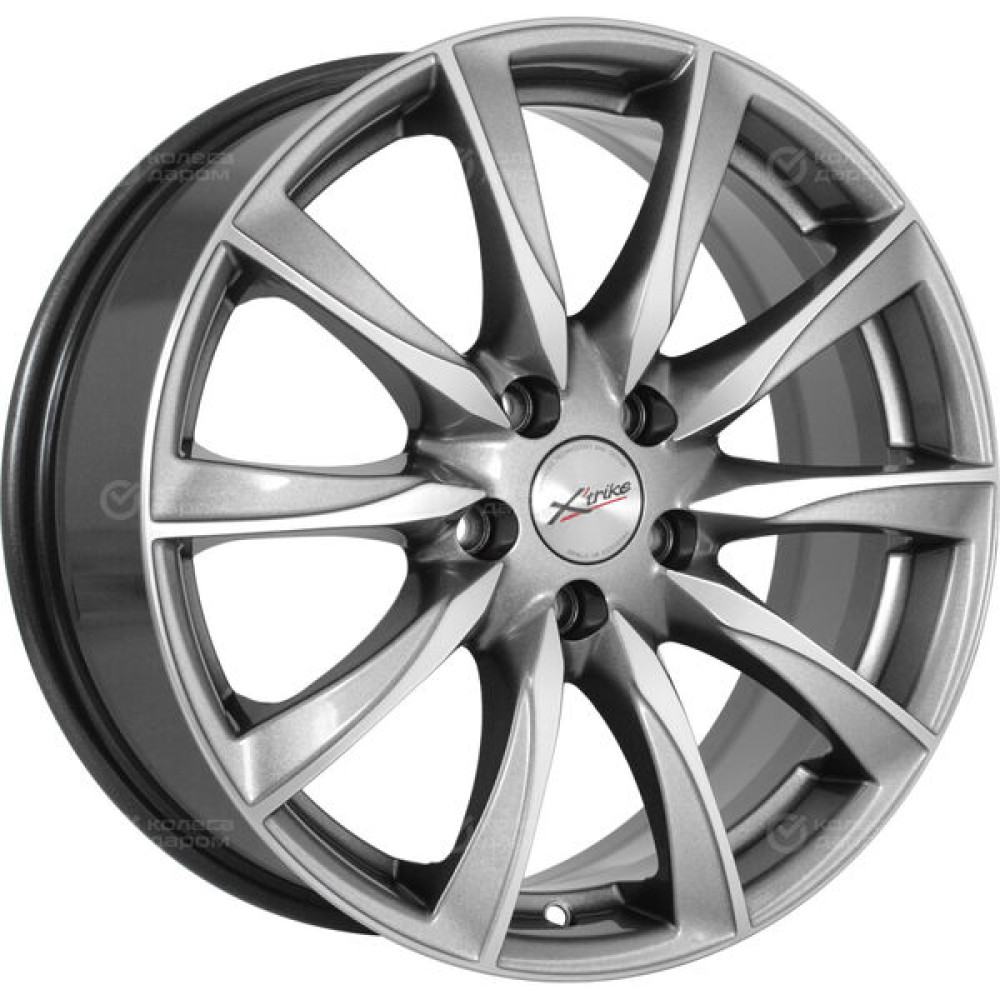 Колесный диск X-trike X120M 7xR17 5x108 ET45 DIA60.1 темно-серебристый полированный