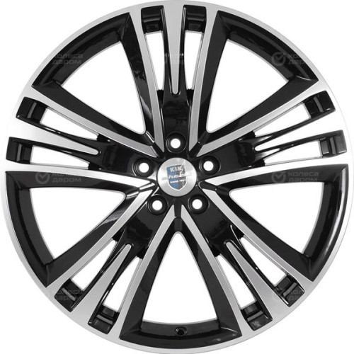 Колесный диск КиК Атлас 8.5xR20 5x114.3 ET40 DIA67.1 черный глянцевый с полированными элементами лицевой поверхности