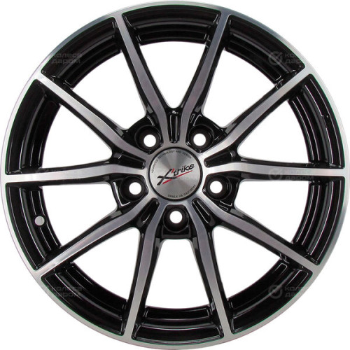 Колесный диск X-trike X111 6.5xR15 5x110 ET35 DIA65.1 черный глянцевый с полированной лицевой поверхностью