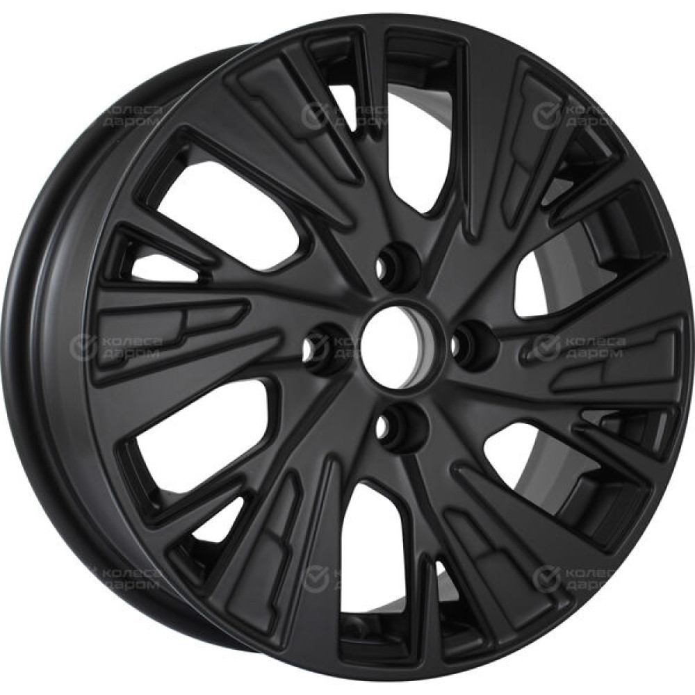 Колесный диск KDW KD1580 6xR15 4x98 ET35 DIA58.5 черный матовый