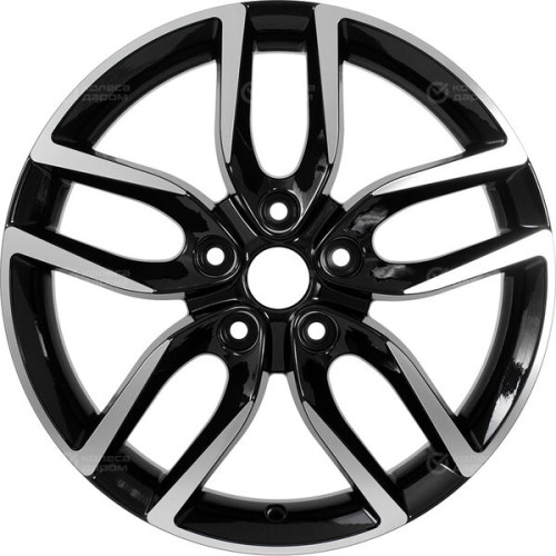 Колесный диск Carwel Кутыр 1708 6.5xR17 5x114.3 ET49 DIA67.1 черный глянцевый с полированной лицевой частью