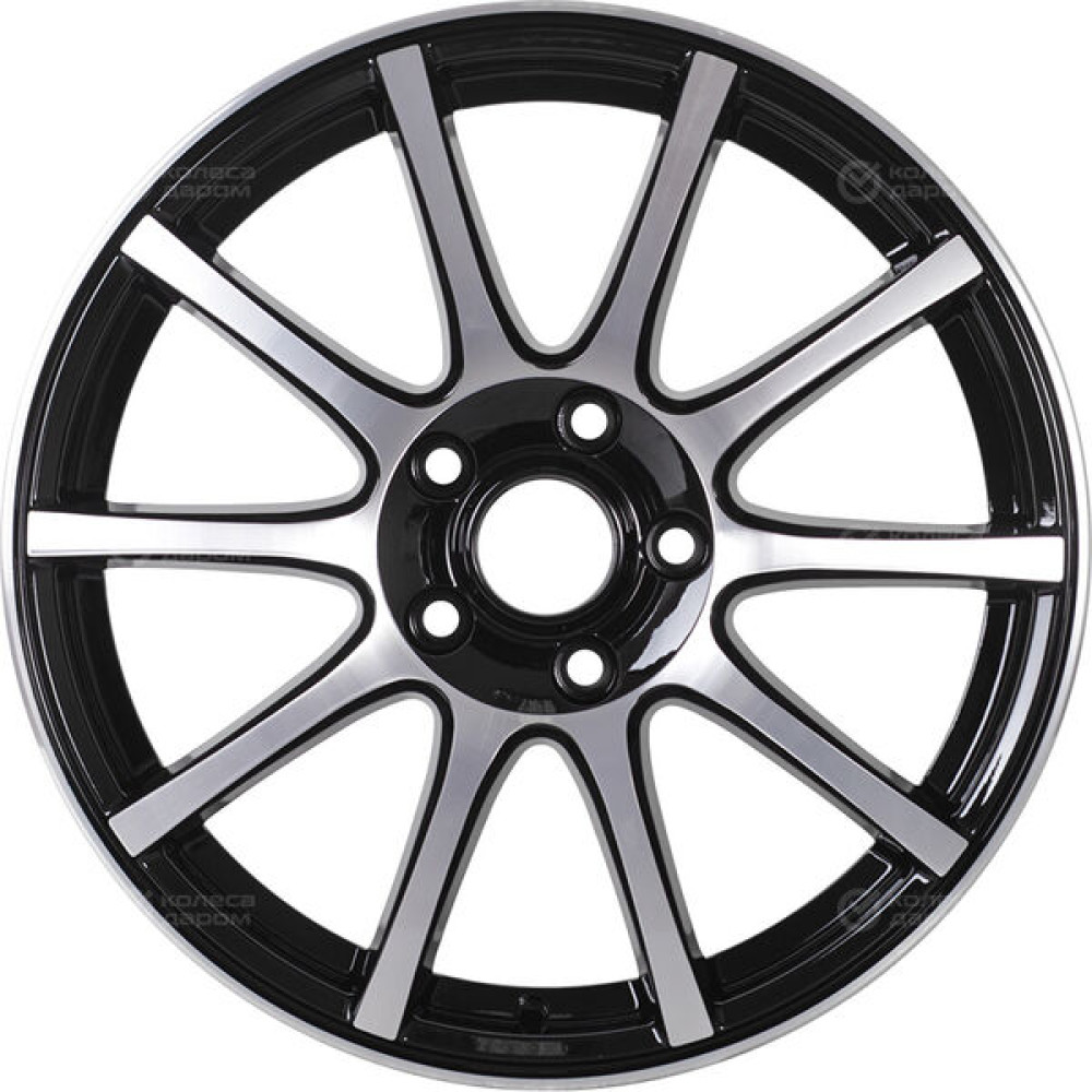 Колесный диск CrossStreet CR16 7xR17 5x114.3 ET45 DIA54.1 черный глянцевый с полированной лицевой частью