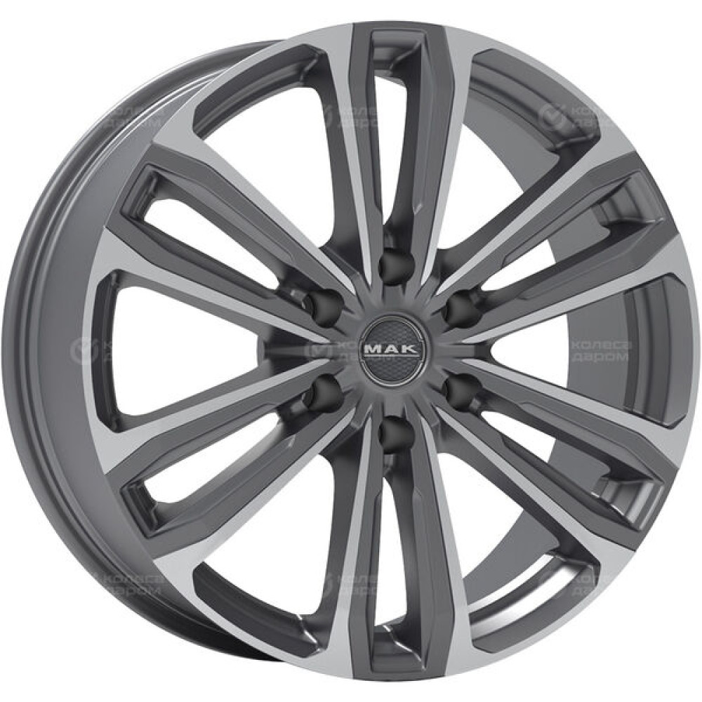 Колесный диск MAK Safari 6 8xR18 6x139.7 ET30 DIA100.1 серый с полированной лицевой частью