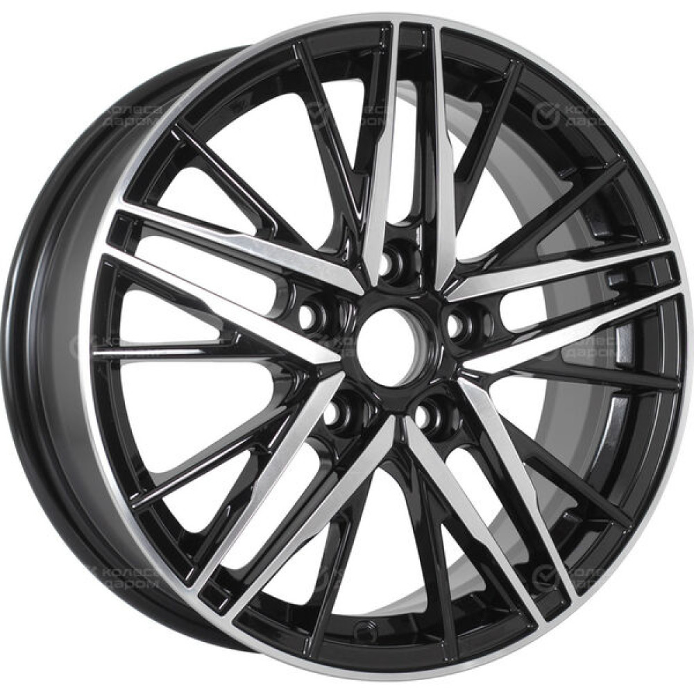 Колесный диск WUP Up108 6.5xR16 5x105 ET38 DIA56.6 черный глянцевый с полированными элементами лицевой поверхности