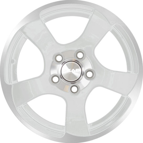 Колесный диск СКАД Акула 5.5xR14 4x100 ET35 DIA67.1 белый с полированной лицевой частью