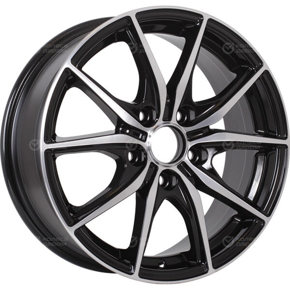 Колесный диск NEO 676 6.5xR16 5x114.3 ET45 DIA67.1 глянцевый черный с полированной лицевой частью