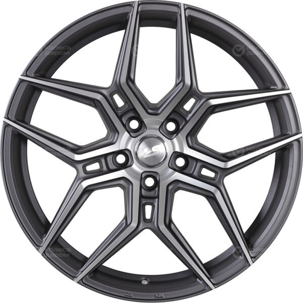 Колесный диск LS LS 1266 8.5xR20 5x112 ET35 DIA66.6 темно-серый матовый ,частично полированный