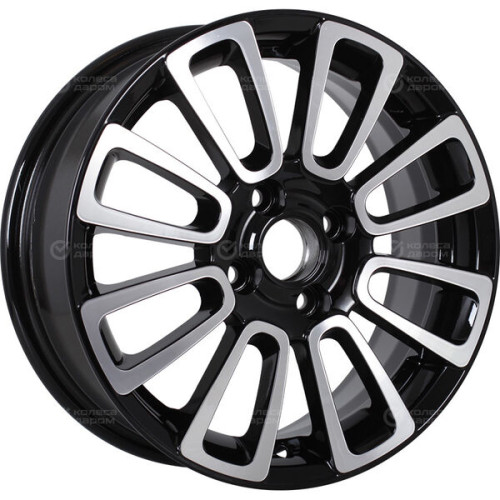 Колесный диск КиК Неман-Оригинал 6xR15 4x100 ET50 DIA60.1 черный глянцевый с полированными элементами лицевой поверхности