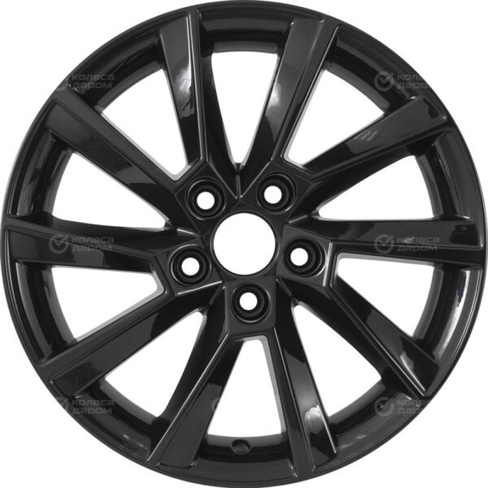 Колесный диск KHOMEN KHW1507 (15_Rapid/Fabia) 6xR15 5x100 ET38 DIA57.1 черный глянцевый