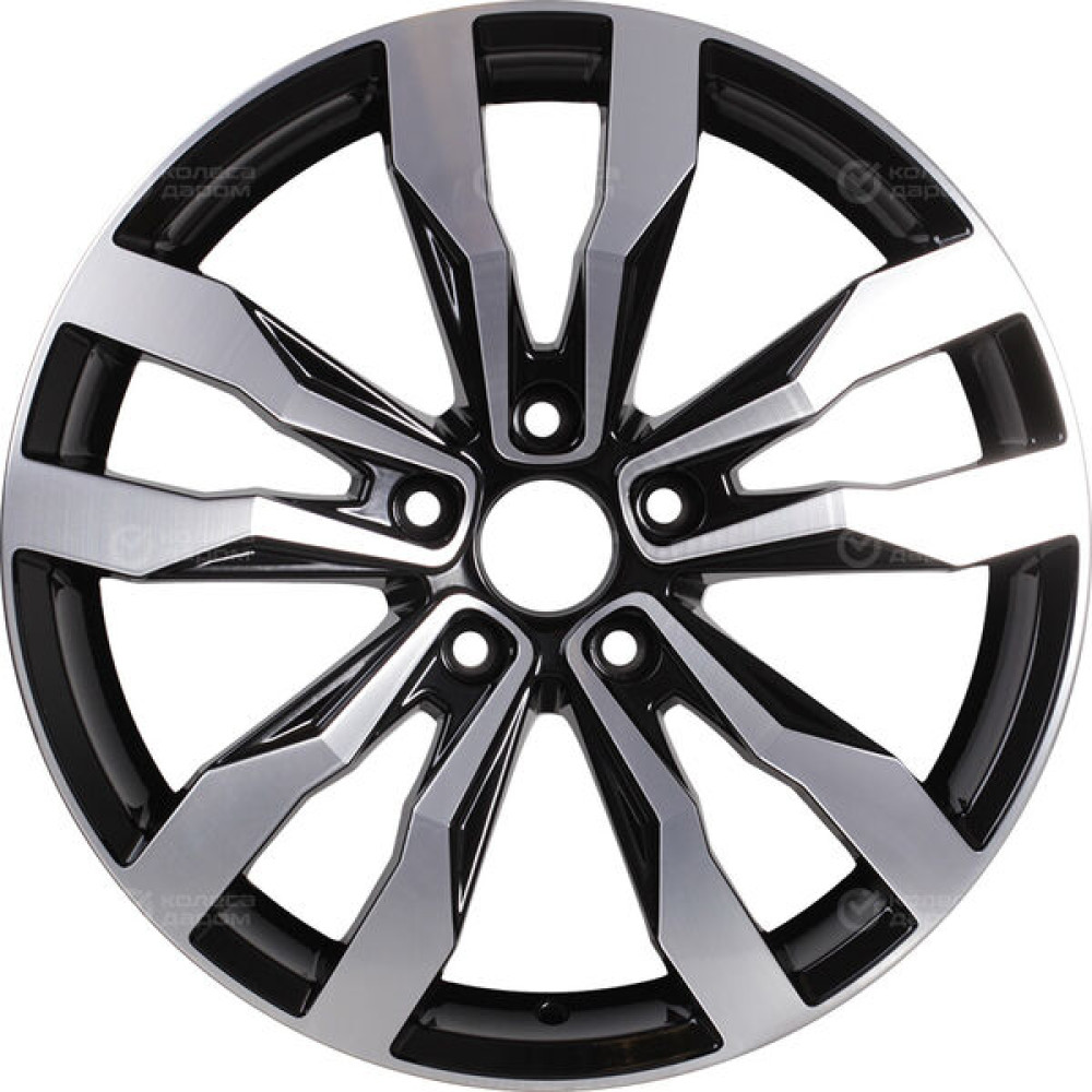 Колесный диск RST R047 7xR17 5x112 ET45 DIA57.1 глянцевый черный с полированной лицевой частью