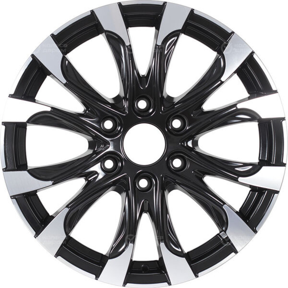 Колесный диск RST R118 7.5xR18 6x139.7 ET46 DIA67.1 глянцевый черный с полированной лицевой частью