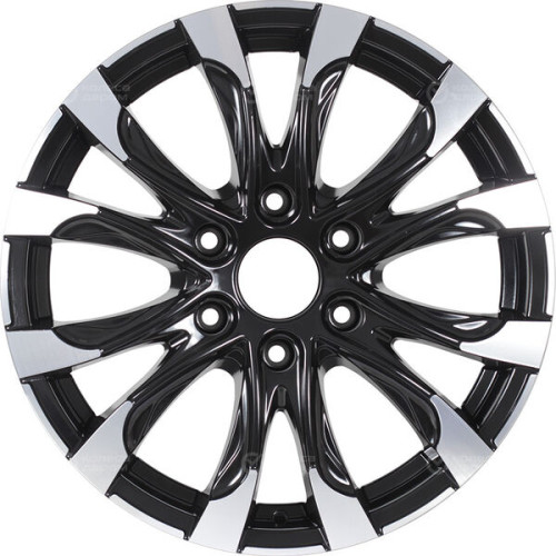 Колесный диск RST R118 7.5xR18 6x139.7 ET46 DIA67.1 глянцевый черный с полированной лицевой частью