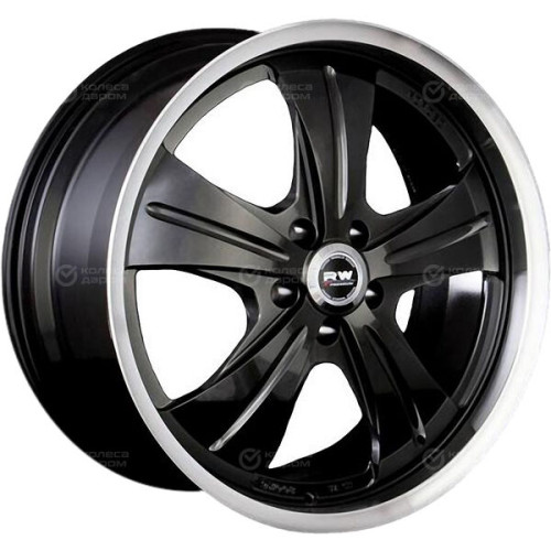Колесный диск RW HF-611 10xR22 5x120 ET45 DIA74.1 черный с алмазной полировкой обода