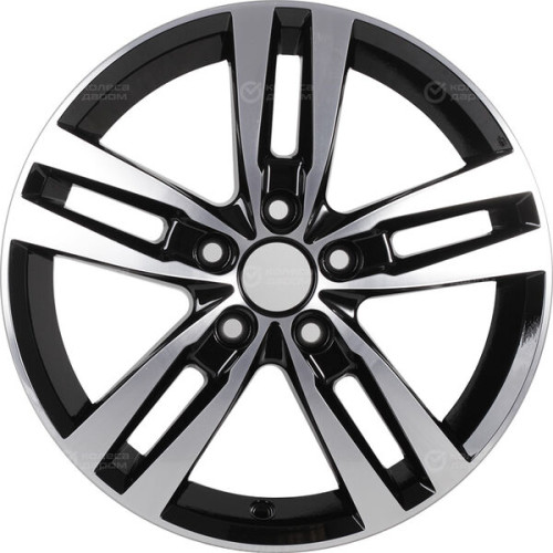Колесный диск КиК Rassvet 6.5xR16 5x114.3 ET50 DIA67.1 черный глянцевый с полированными элементами лицевой поверхности