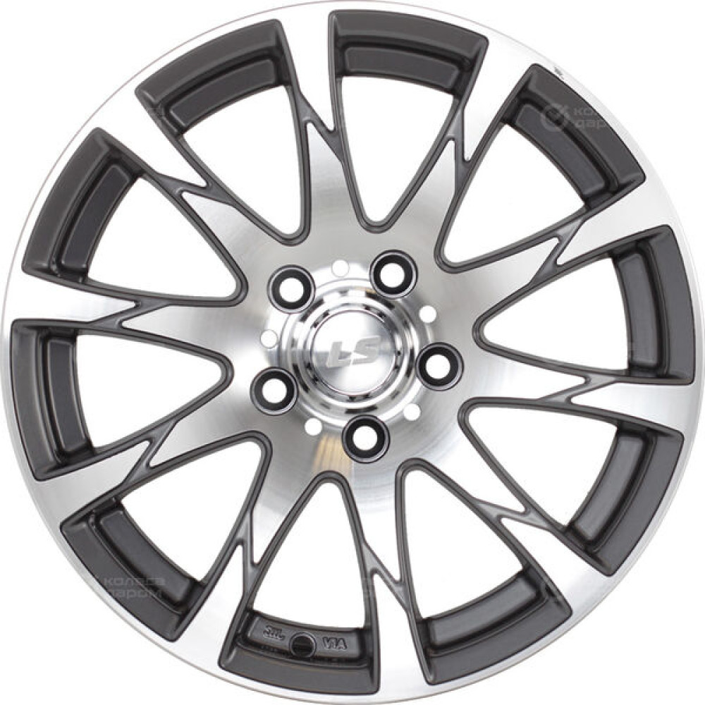 Колесный диск LS LS 233 7xR16 5x114.3 ET40 DIA73.1 насыщенный темно-серый полностью полированный