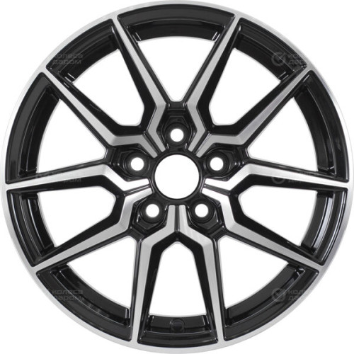 Колесный диск WUP Up117 6.5xR15 5x112 ET43 DIA57.1 черный глянцевый с полированными элементами лицевой поверхности