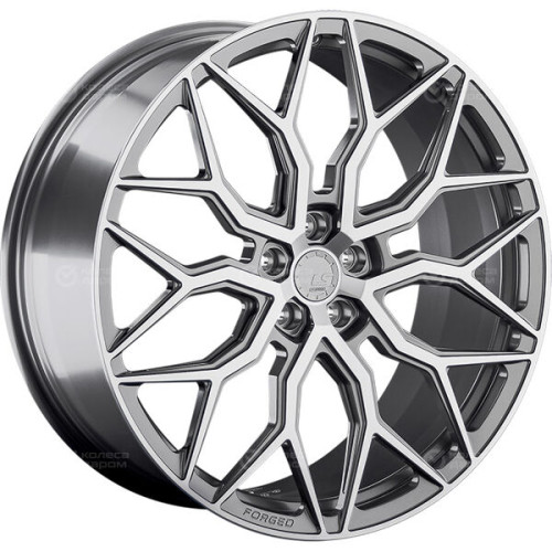 Колесный диск LS Forged FG13 9.5xR21 5x120 ET49 DIA72.6 темно-серый матовый ,частично полированный