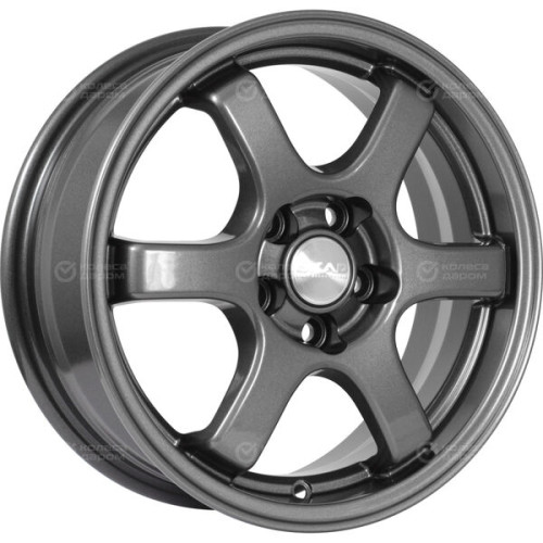 Колесный диск СКАД Киото 6xR15 5x100 ET38 DIA57.1 темно-серый цвет с перламутровыми оттенками