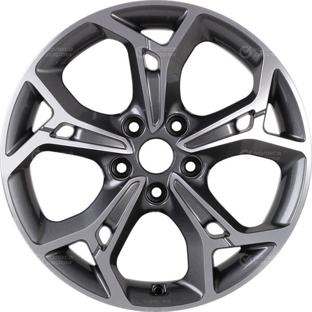 Колесный диск KHOMEN KHW1702 (ZV17_Qashqai) 7xR17 5x114.3 ET40 DIA66.1 насыщенный темно-серый полностью полированный