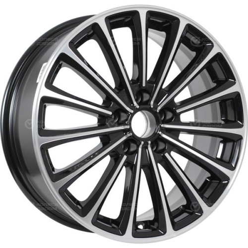 Колесный диск X-trike X136 7xR17 5x108 ET33 DIA60.1 черный глянцевый с полированной лицевой поверхностью