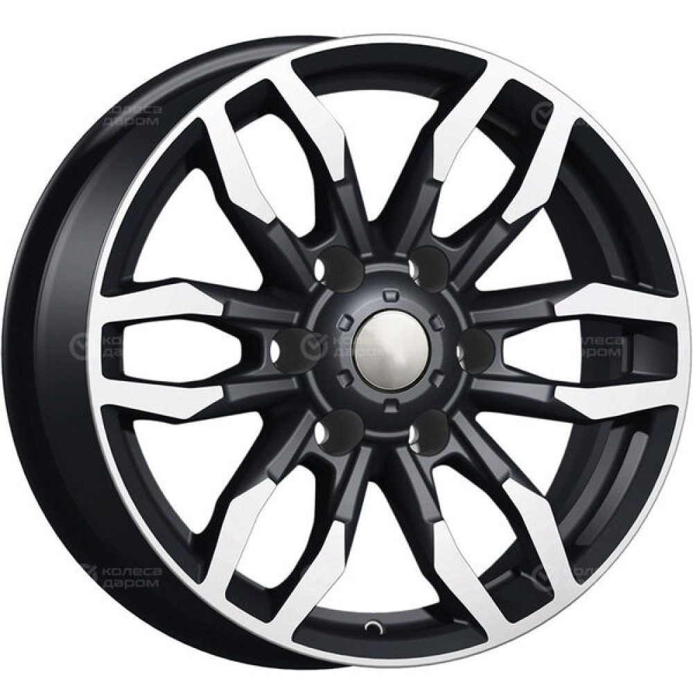Колесный диск Carwel Немо 228 7.5xR17 6x139.7 ET30 DIA106.1 чёрный глянцевый с полированной лицевой поверхностью