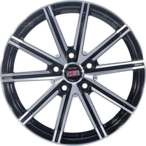 Колесный диск Alcasta M64 7xR17 5x114.3 ET45 DIA60.1 черный глянцевый с полированной лицевой частью