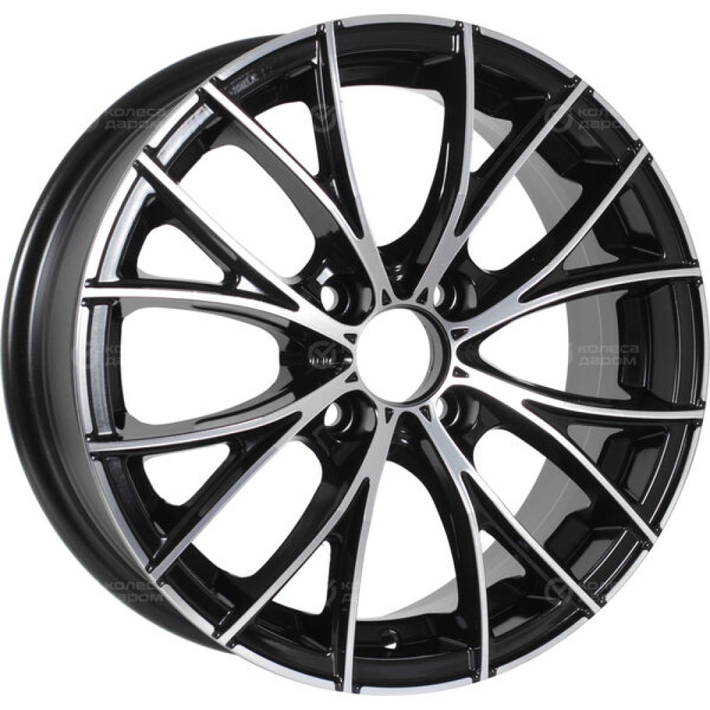 Колесный диск NEO 573 6xR15 4x100 ET40 DIA67.1 глянцевый черный с полированной лицевой частью