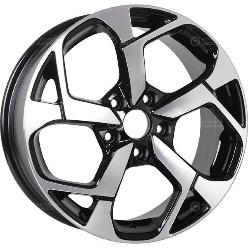Колесный диск RST R067 7xR17 5x108 ET36 DIA65.1 глянцевый черный с полированной лицевой частью