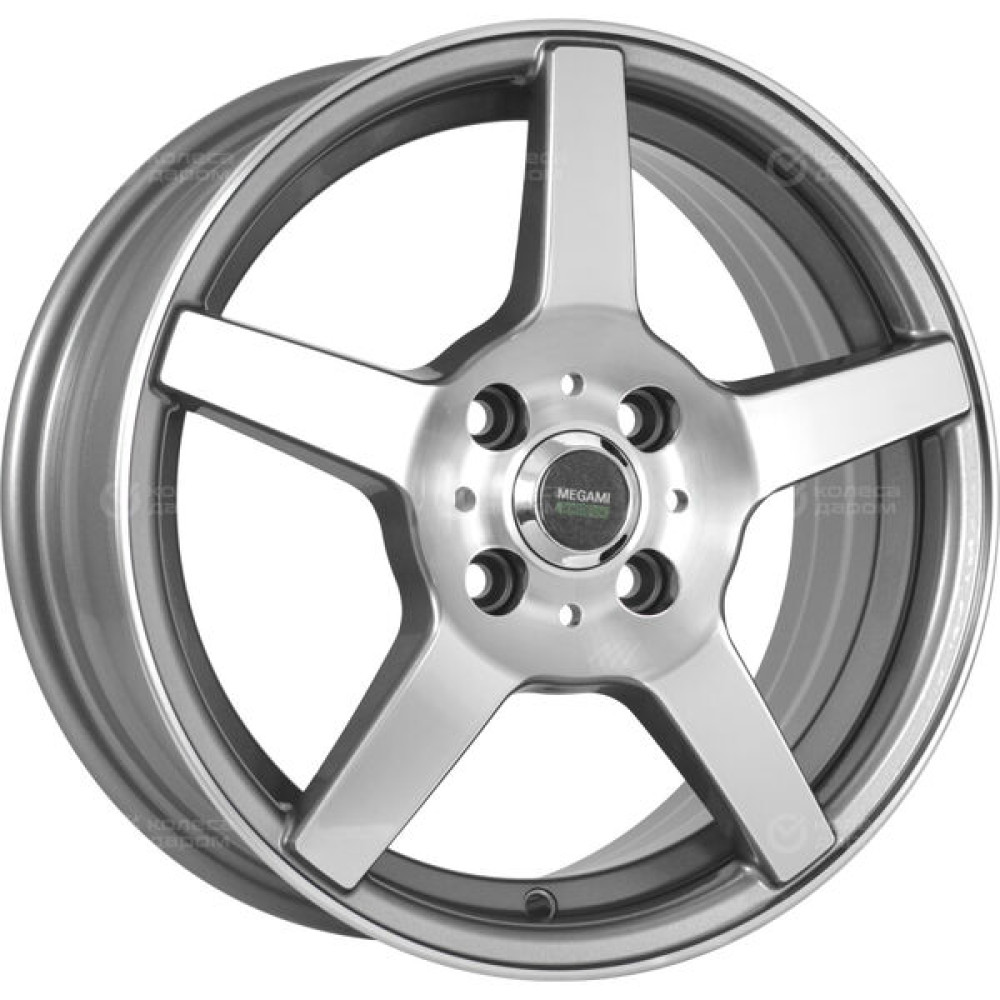 Колесный диск Megami AF07 6xR15 4x100 ET46 DIA54.1 насыщенный темно-серый полностью полированный