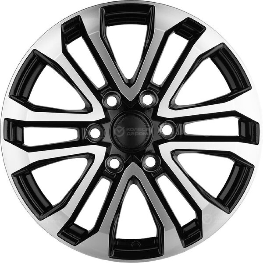 Колесный диск Carwel Пур 1805 7.5xR18 6x139.7 ET25 DIA106.1 черный глянцевый с полированной лицевой частью