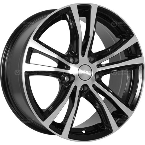 Колесный диск СКАД Мюнхен 8xR18 5x114.3 ET35 DIA60.1 черный глянцевый с полированной лицевой поверхностью