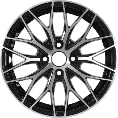 Колесный диск NEO 576 6xR15 4x100 ET46 DIA60.1 глянцевый черный с полированной лицевой частью