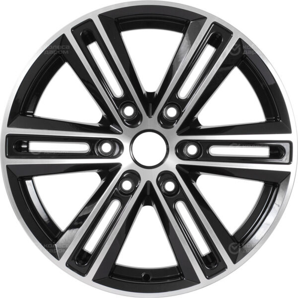 Колесный диск X-trike X124 7.5xR17 6x139.7 ET25 DIA106.1 черный глянцевый с полированной лицевой поверхностью