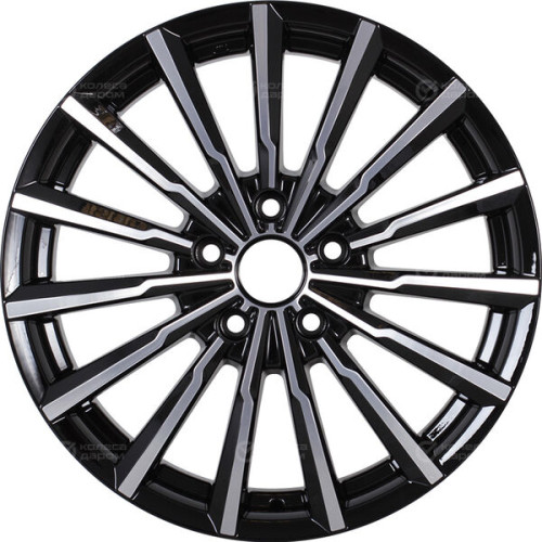 Колесный диск КиК Акцент-оригинал 7xR17 5x108 ET45 DIA60.1 черный глянцевый с полированными элементами лицевой поверхности