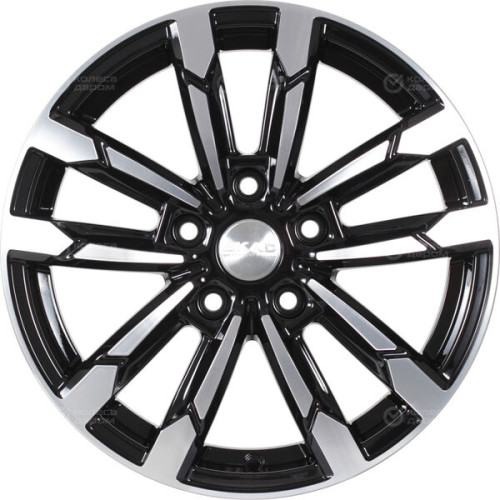 Колесный диск СКАД Кения 6.5xR16 5x114.3 ET50 DIA67.1 черный глянцевый с полированной лицевой поверхностью
