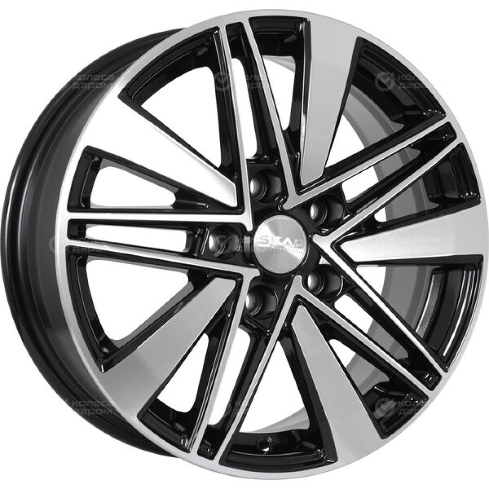 Колесный диск СКАД Тайто 6.5xR16 5x114.3 ET40 DIA60.1 черный глянцевый с полированной лицевой поверхностью