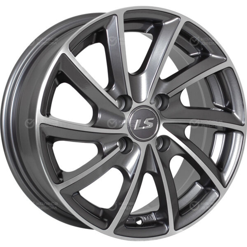 Колесный диск LS LS 276 6.5xR15 4x100 ET40 DIA73.1 насыщенный темно-серый полностью полированный