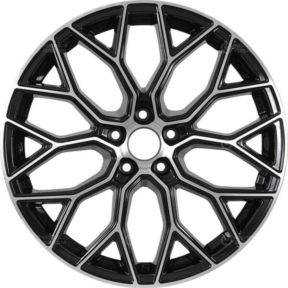 Колесный диск RST R198 6.5xR18 5x114.3 ET37 DIA66.5 глянцевый черный с полированной лицевой частью
