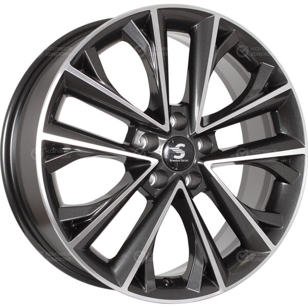 Колесный диск СКАД Premium Series КР012 7xR18 5x108 ET38 DIA60.1 серый глянцевый с полированной лицевой частью