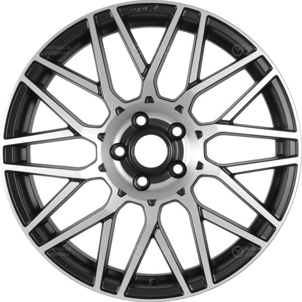 Колесный диск X-trike X133 7.5xR18 5x108 ET33 DIA60.1 черный матовый с полированной лицевой частью