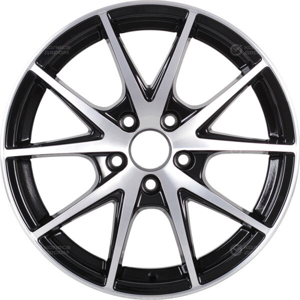 Колесный диск CrossStreet CR17 6.5xR16 5x110 ET46 DIA63.3 черный глянцевый с полированной лицевой частью