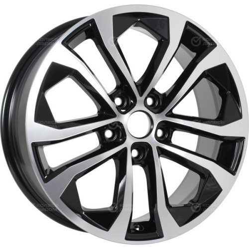 Колесный диск СКАД Тукан 7xR17 5x112 ET46 DIA57.1 черный глянцевый с полированной лицевой поверхностью