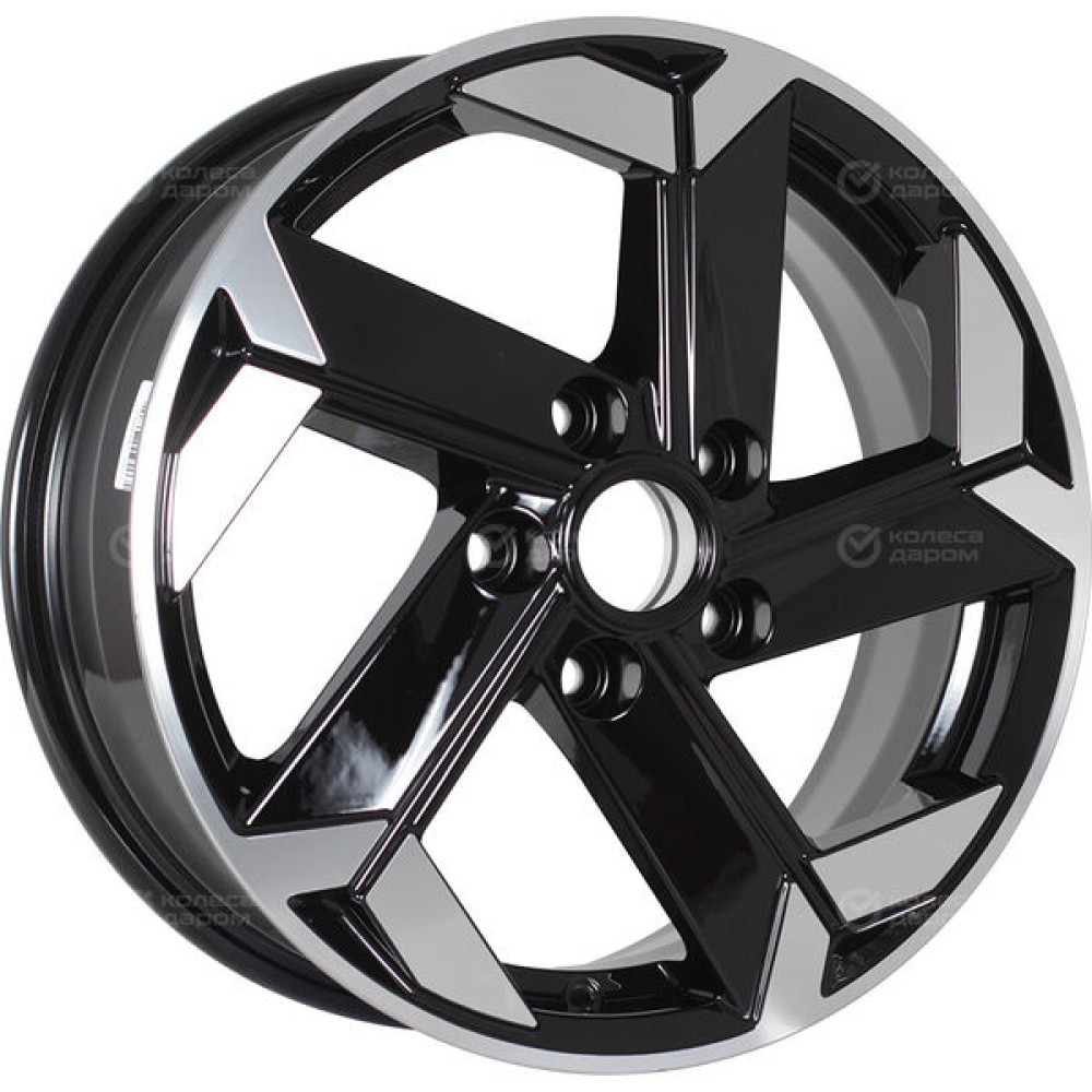 Колесный диск iFree Original КС979 (ZV_16_Karoq) 6xR16 5x112 ET43 DIA57.1 черный глянцевый с полированными элементами лицевой поверхности