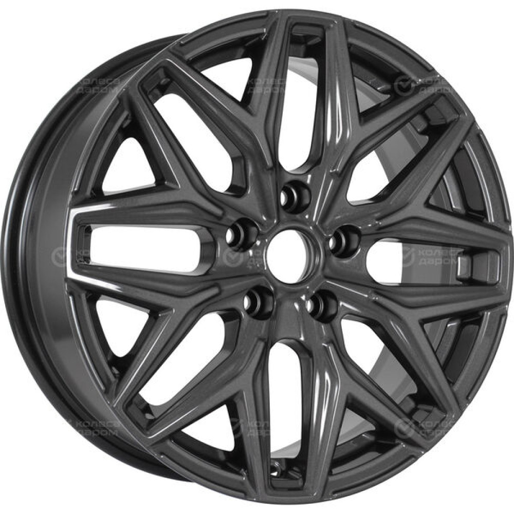 Колесный диск КиК Ариус 7xR17 5x108 ET33 DIA60.1 насыщенный темно-серый полностью полированный